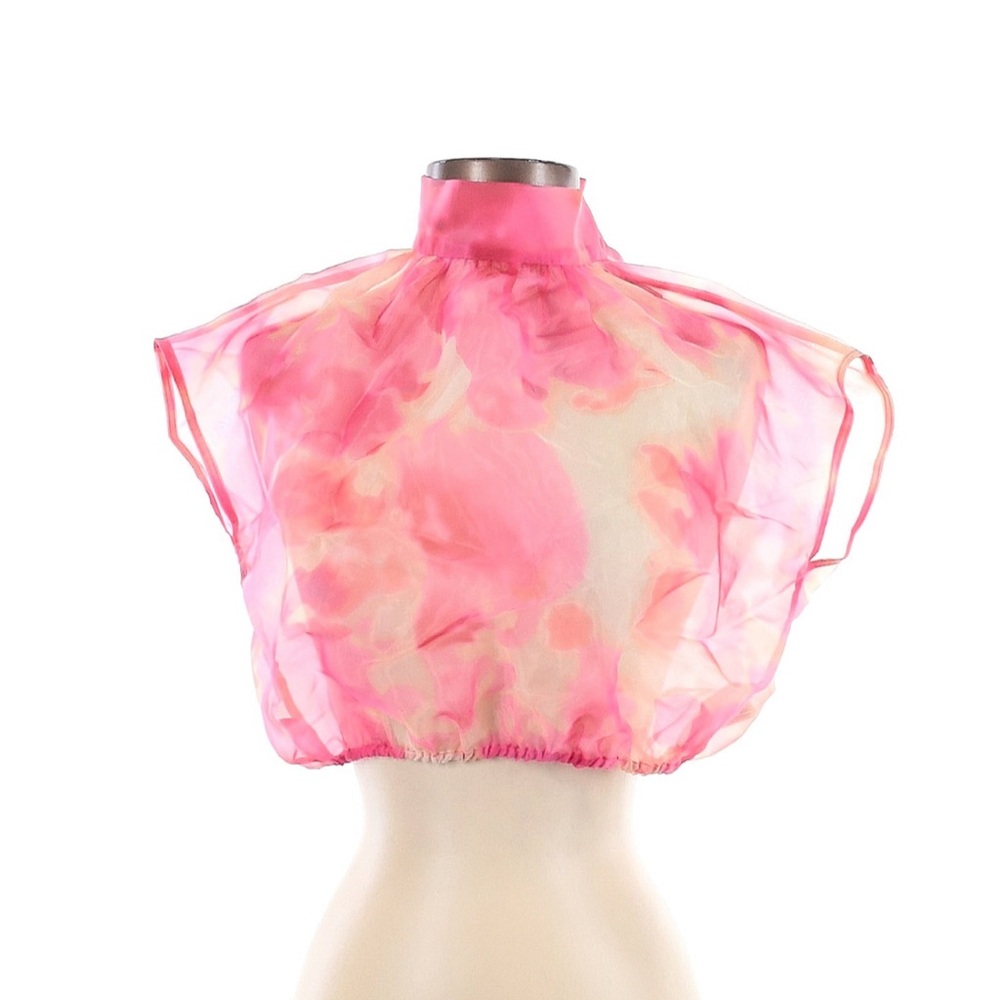 NWT Sunday in Brooklyn Anthropologie Sheer neck tie crop top XLP